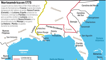 Norteamérica en 1775
