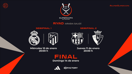 Horarios de las semifinales de la Supercopa