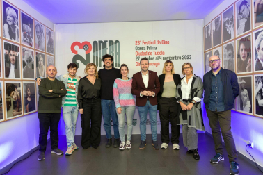 Fotos de la presentación de la película 'Te estoy amando locamente' en Tudela.