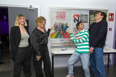 Fotos de la presentación de la película 'Te estoy amando locamente' en Tudela.
