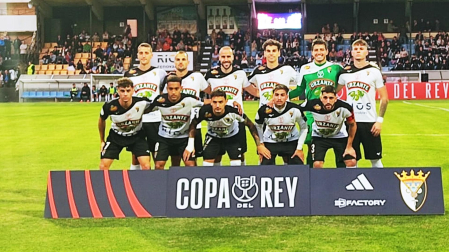 Once titular del C.D. Tudelano en el choque de la Copa del Rey contra el Recreativo de HUelbva