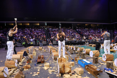 Fotos del campeonato de Aizkora en el Navarra Arena.