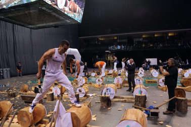 Fotos del campeonato de Aizkora en el Navarra Arena.
