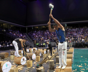Fotos del campeonato de Aizkora en el Navarra Arena.