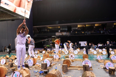 Fotos del campeonato de Aizkora en el Navarra Arena.