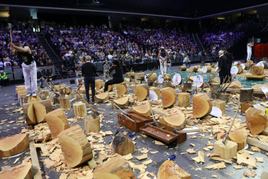 Fotos del campeonato de Aizkora en el Navarra Arena.