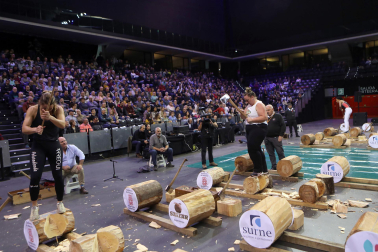 Fotos del campeonato de Aizkora en el Navarra Arena.