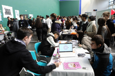 Fotos de la XII Feria de Empresas Simuladas de Navarra, celebrada en Elizondo.