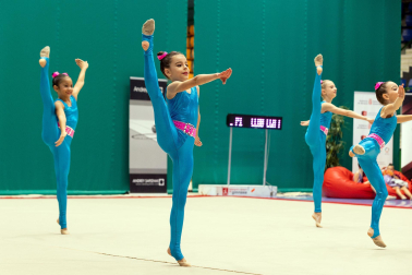 Fotos del Trofeo Comunidad Foral de gimnasia en Anaitasuna./