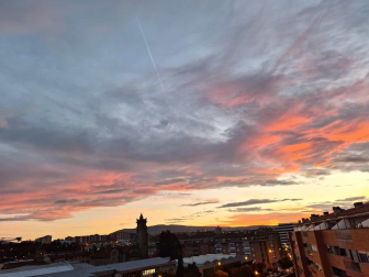 Atardecer en la Rochapea. /