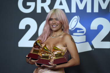Premiados en la 24 edición de los Premios Grammy, celebrada en Sevilla.
