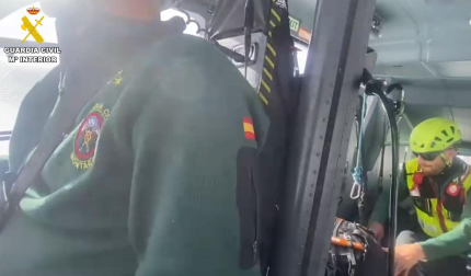 Rescate de un montañero navarro fallecido al sufrir una caída en la 'escupidera' de Monte Perdido