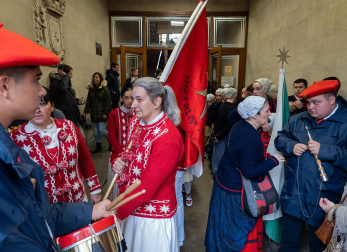 Celebración de la festividad de San Andrés en Estella.