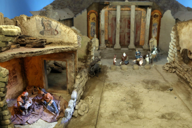 Pompeya y la villa de las Musas de Arellano. En la imagen, parte del nacimiento inspirado en el yacimiento romano de Arellano./