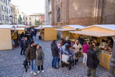 Fotos del mercado de Navidad de Tudela.