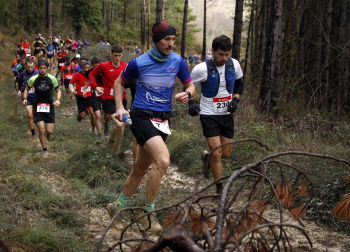 Participantes en las carreras disputadas en la IV Sansilbestrail de Zubiri./