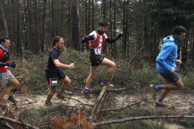 Participantes en las carreras disputadas en la IV Sansilbestrail de Zubiri./