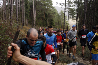Participantes en las carreras disputadas en la IV Sansilbestrail de Zubiri./
