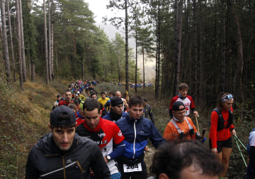 Participantes en las carreras disputadas en la IV Sansilbestrail de Zubiri./