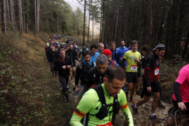 Participantes en las carreras disputadas en la IV Sansilbestrail de Zubiri./