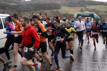 Participantes en las carreras disputadas en la IV Sansilbestrail de Zubiri./