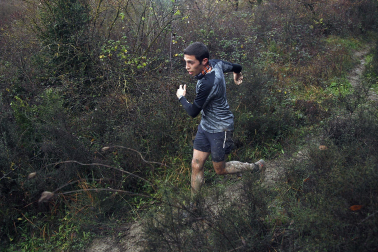 Participantes en las carreras disputadas en la IV Sansilbestrail de Zubiri./
