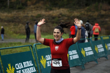Participantes en las carreras disputadas en la IV Sansilbestrail de Zubiri./