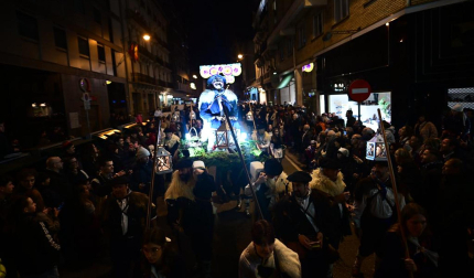 Visita del Olentzero a Pamplona este domingo, 24 de diciembre./