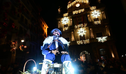 Visita del Olentzero a Pamplona este domingo, 24 de diciembre./