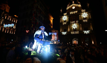 Visita del Olentzero a Pamplona este domingo, 24 de diciembre./