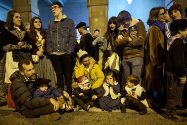 Visita del Olentzero a Pamplona este domingo, 24 de diciembre./