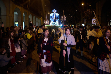 Visita del Olentzero a Pamplona este domingo, 24 de diciembre./