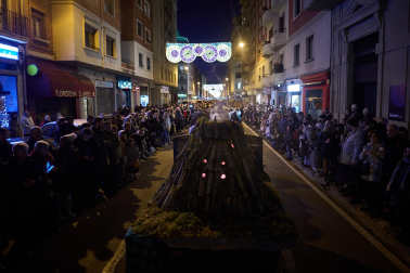 Visita del Olentzero a Pamplona este domingo, 24 de diciembre./