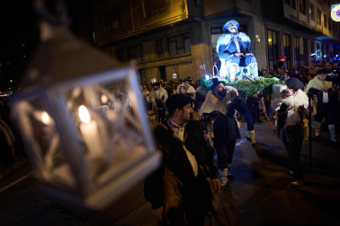 Visita del Olentzero a Pamplona este domingo, 24 de diciembre./