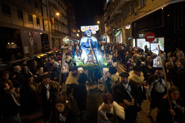 Visita del Olentzero a Pamplona este domingo, 24 de diciembre./