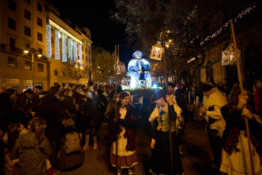 Visita del Olentzero a Pamplona este domingo, 24 de diciembre./