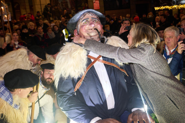 Visita del Olentzero a Pamplona este domingo, 24 de diciembre./