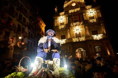 Visita del Olentzero a Pamplona este domingo, 24 de diciembre./