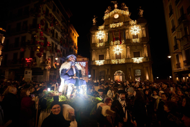 Visita del Olentzero a Pamplona este domingo, 24 de diciembre./