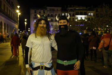 Foto de los disfraces de la Nochevieja 2023 en Pamplona./