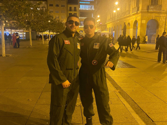 Foto de los disfraces de la Nochevieja 2023 en Pamplona./