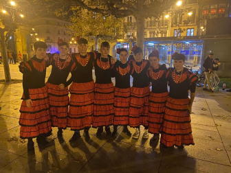 Foto de los disfraces de la Nochevieja 2023 en Pamplona./