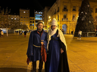 Foto de los disfraces de la Nochevieja 2023 en Pamplona./