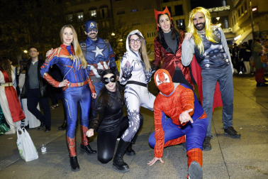 Foto de los disfraces de la Nochevieja 2023 en Pamplona./