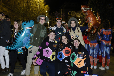 Foto de los disfraces de la Nochevieja 2023 en Pamplona./