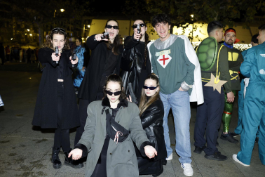 Foto de los disfraces de la Nochevieja 2023 en Pamplona./