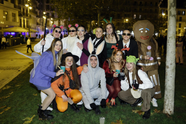 Foto de los disfraces de la Nochevieja 2023 en Pamplona./
