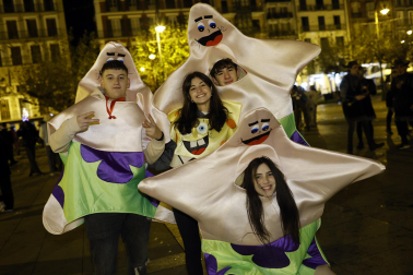Foto de los disfraces de la Nochevieja 2023 en Pamplona./