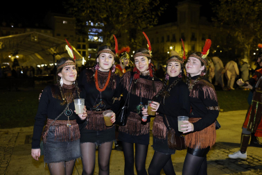 Foto de los disfraces de la Nochevieja 2023 en Pamplona./