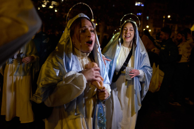 Foto de los disfraces de la Nochevieja 2023 en Pamplona./